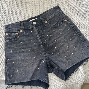 Levi’s studded black shorts, size 25